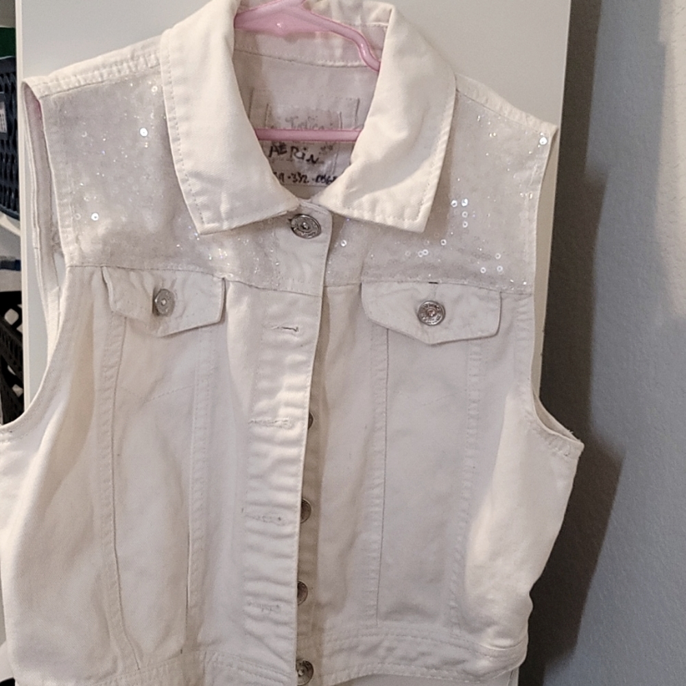 Justice Sequined Vest Size 16/18